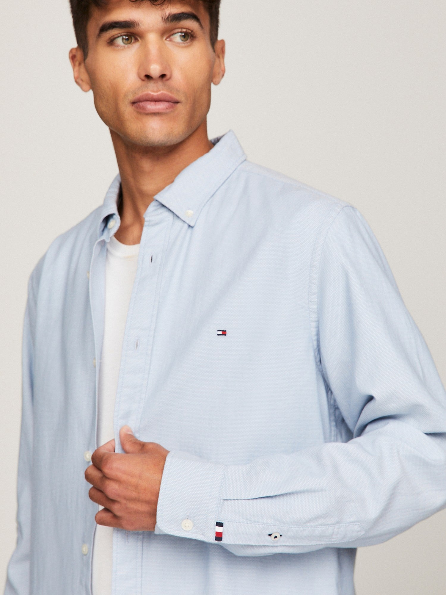 TOMMY HILFIGER Slim Fit Thflex Solid Dobby Shirt