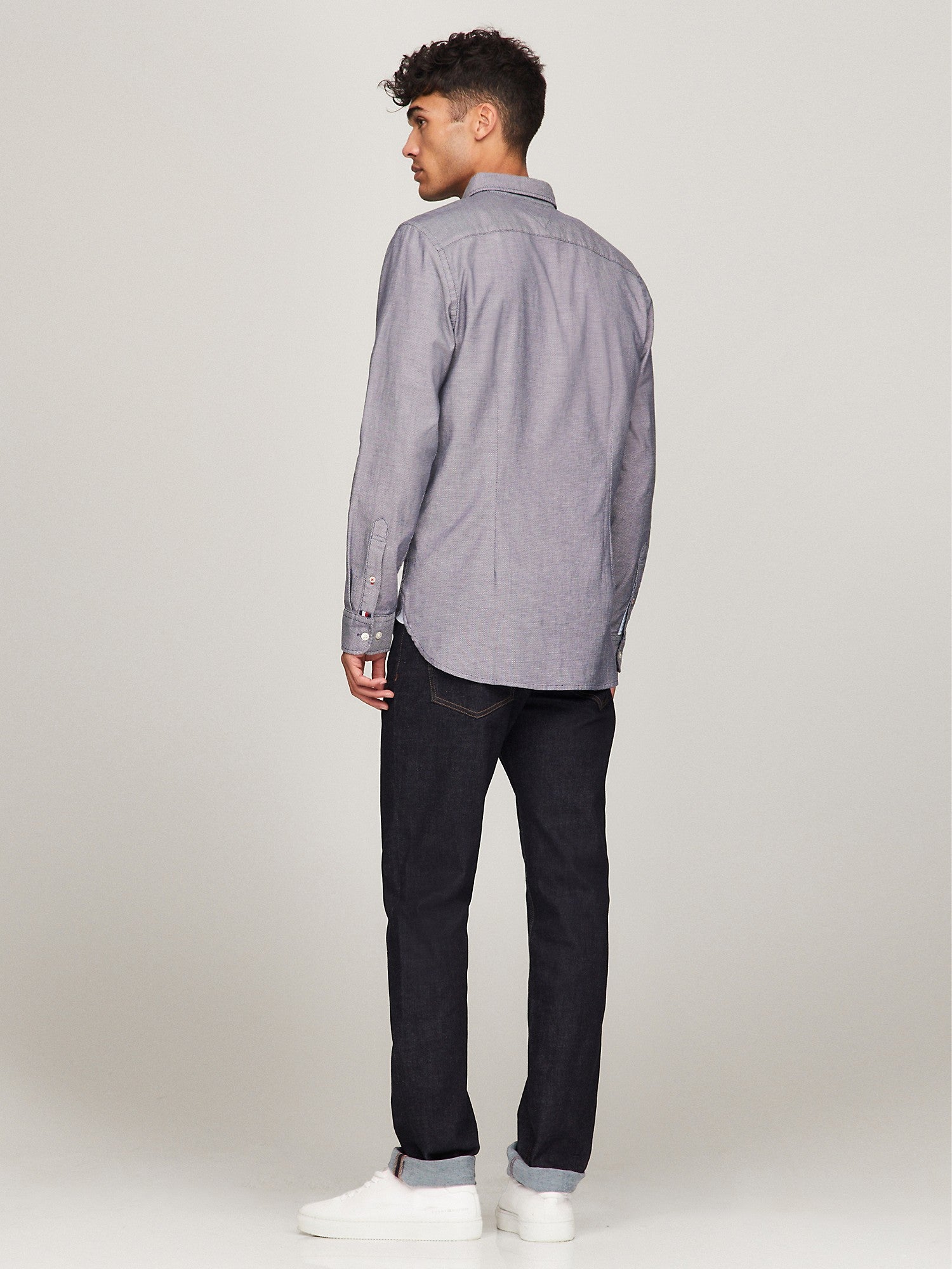 TOMMY HILFIGER Slim Fit Thflex Solid Dobby Shirt
