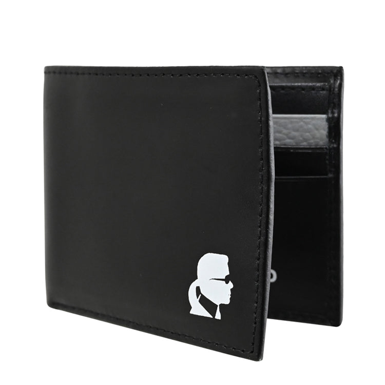KARL LAGERFELD Paris Logo Leather Bifold Wallet