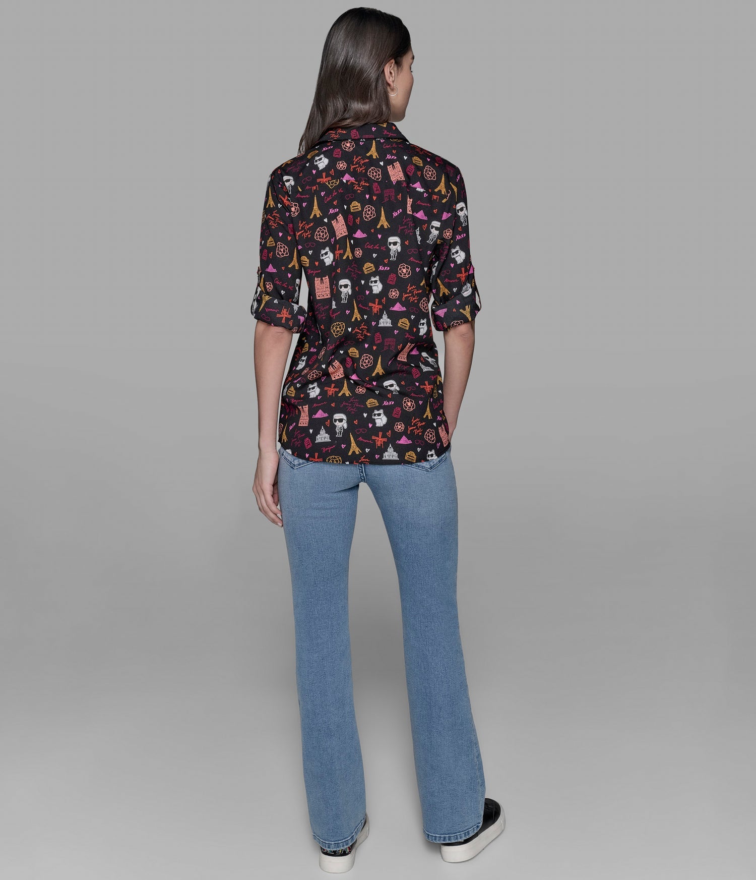 KARL LAGERFELD PARIS DUO IN PARIS WHIMSY BLOUSE