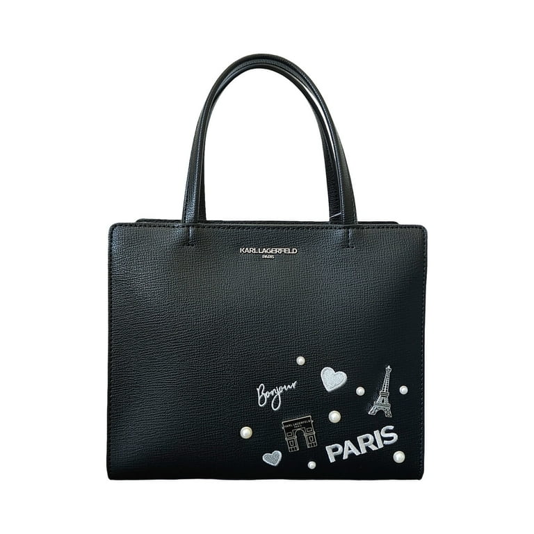 Karl Lagerfeld Paris Woman's Maybelle Bonjour Paris Medium Satchel Tote Bag