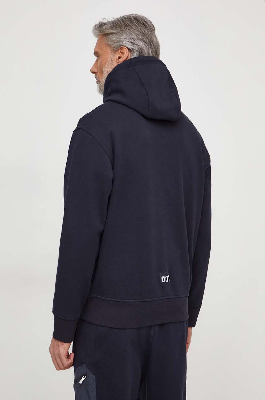 ARMANI EXCHANGE cotton sweatshirt men's navy blue hooded sweatshirt