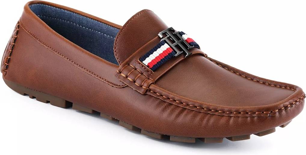 TOMMY HILFIGER Men's Tmatino Driving Loafers Brown