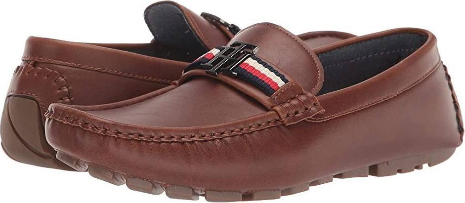 TOMMY HILFIGER Men's Tmatino Driving Loafers Brown