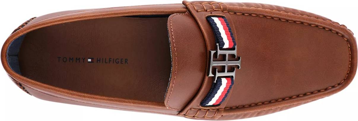TOMMY HILFIGER Men's Tmatino Driving Loafers Brown