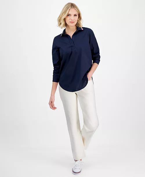 Tommy Hilfiger Women's Slit Neck Tunic