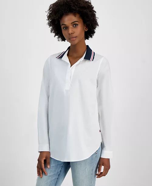 Tommy Hilfiger Women's Slit Neck Tunic