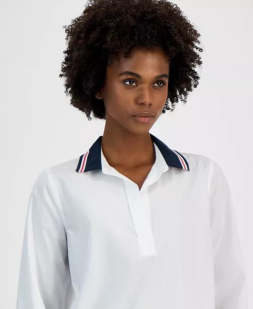 Tommy Hilfiger Women's Slit Neck Tunic