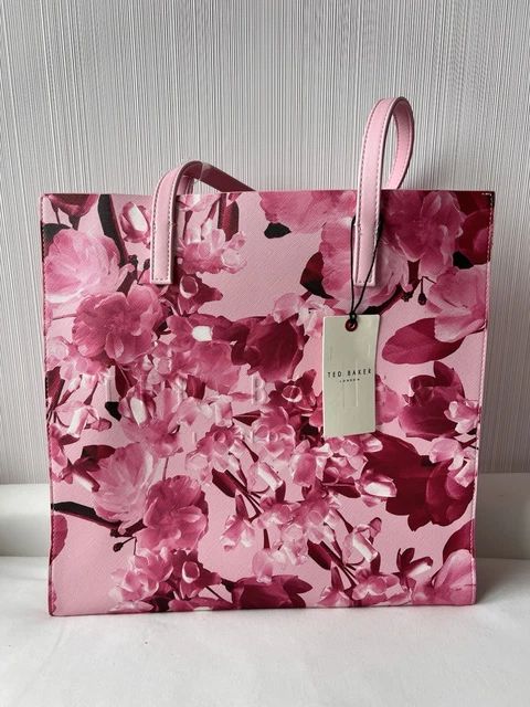 Ted Baker Pink and White Floral Tote Bag