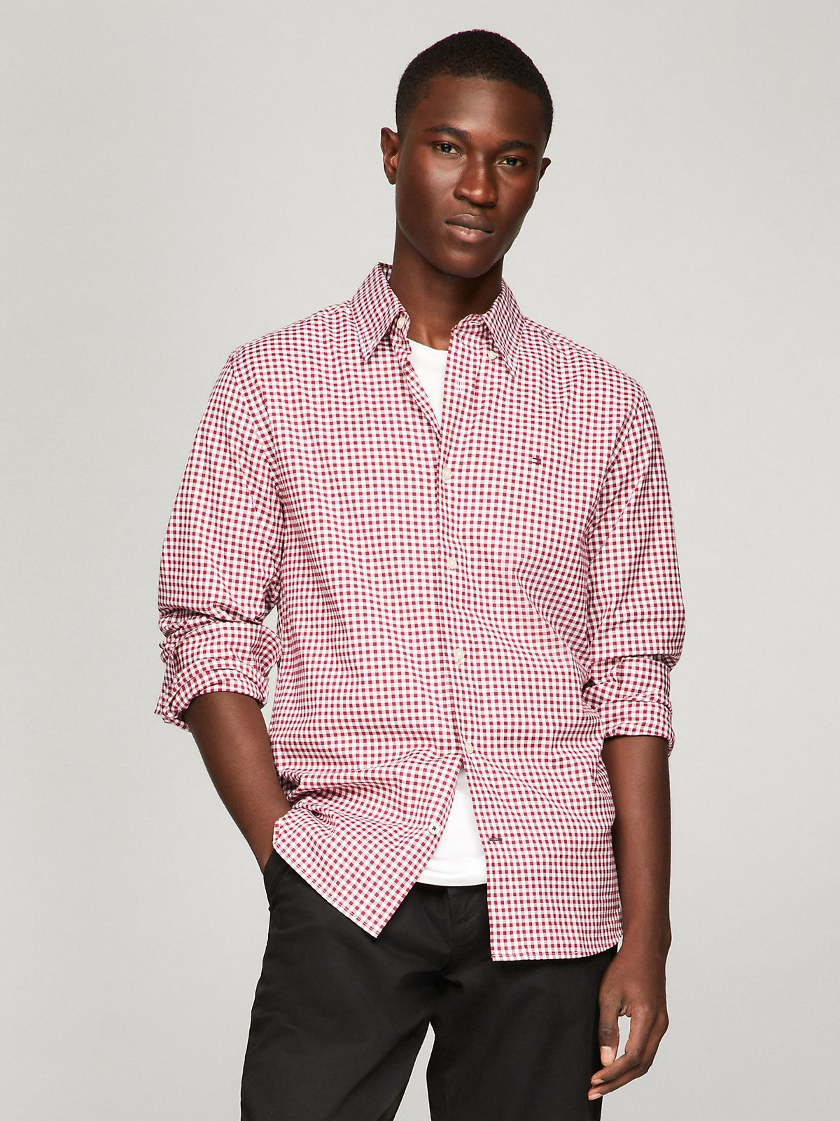 TOMMY HILFIGER Slim Fit Gingham Print All-Day Shirt