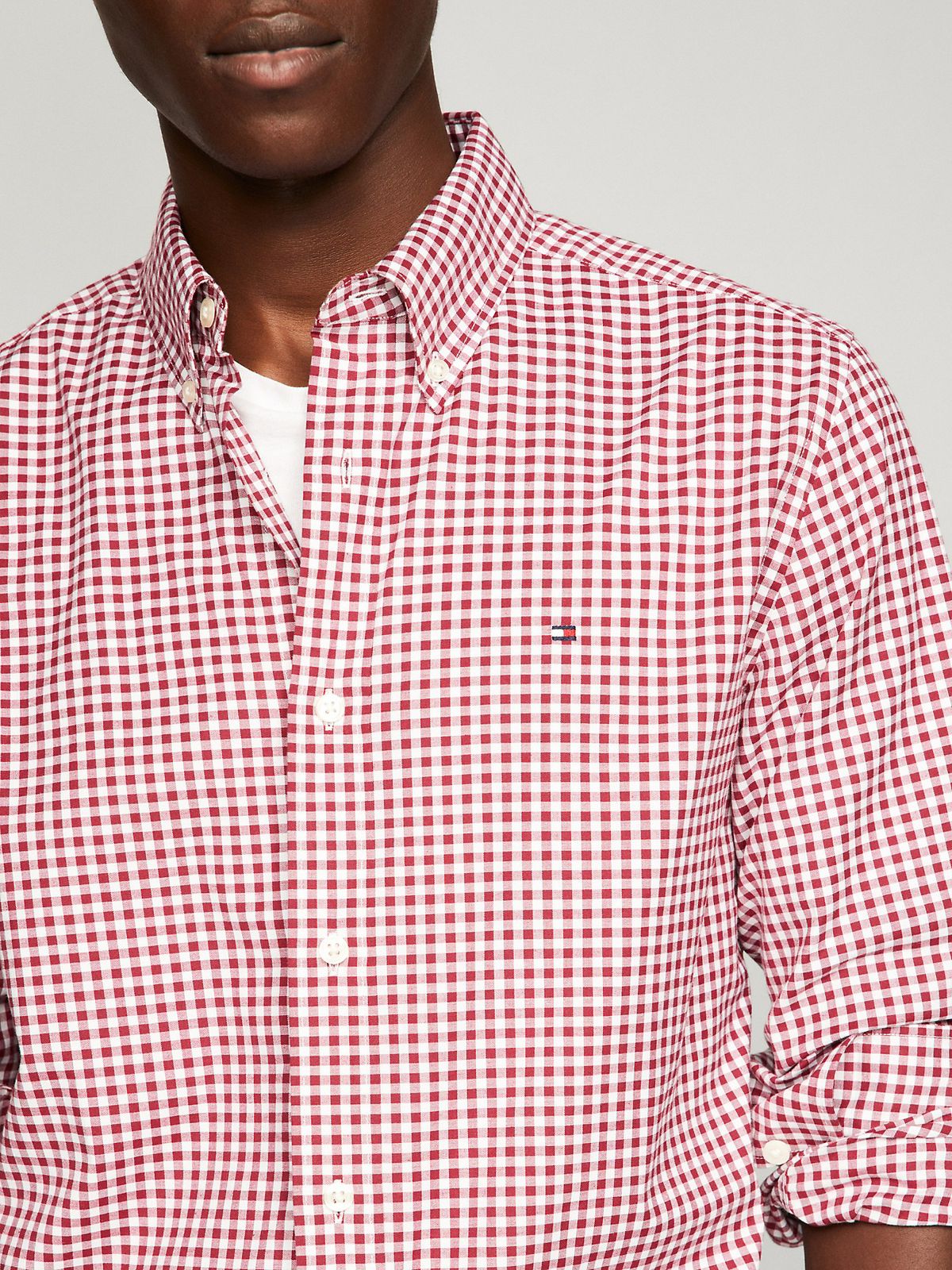 TOMMY HILFIGER Slim Fit Gingham Print All-Day Shirt