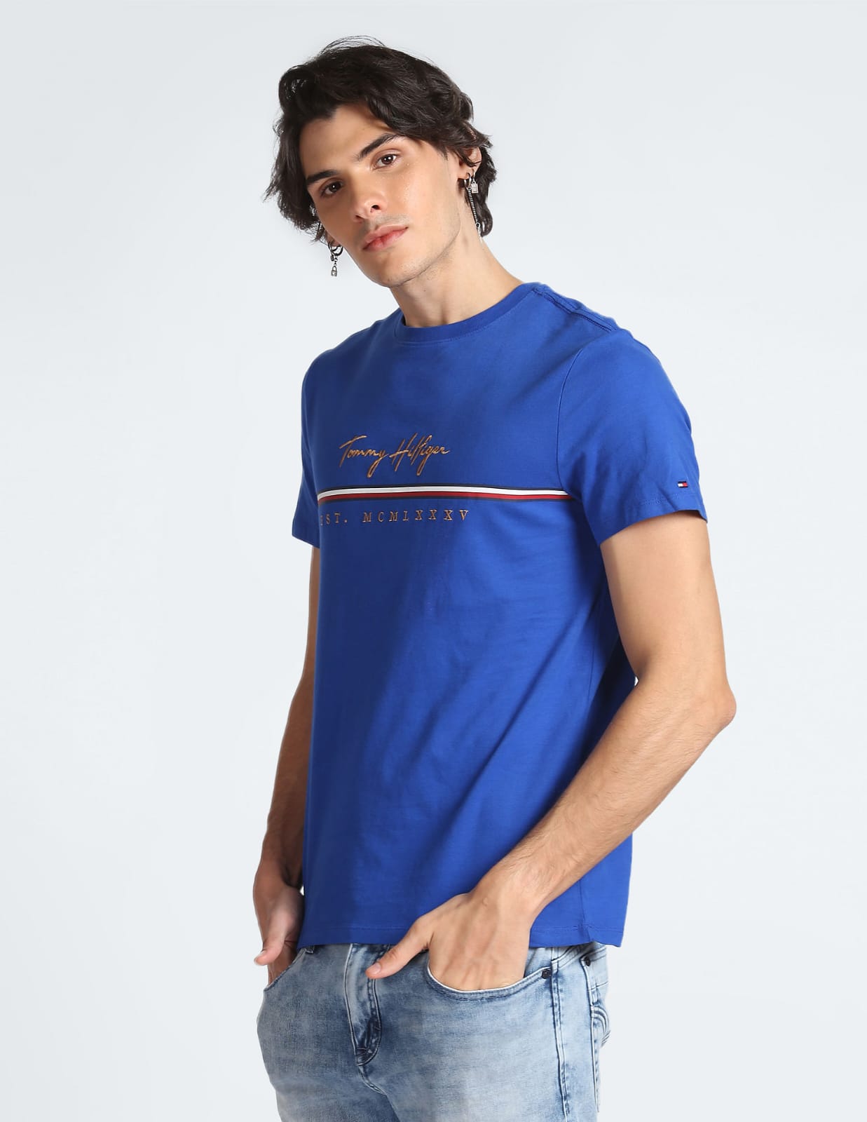 TOMMY HILFIGER Crew Neck Cotton York T-Shirt