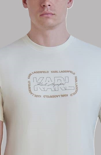 KARL LAGERFELD PARIS Outline Square Logo Graphic Print T-Shirt