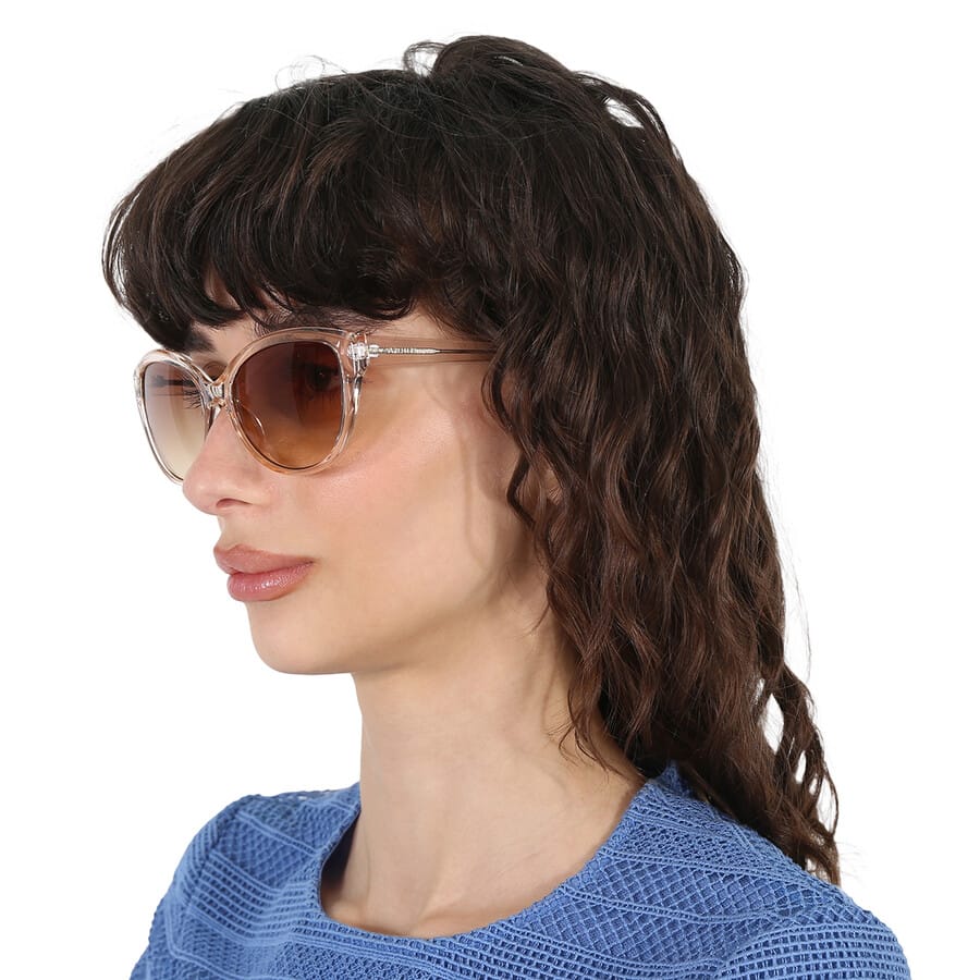 CALVIN KLEIN Brown Gradient Cat Eye Ladies Sunglasses Item No. CK19536S 270 55