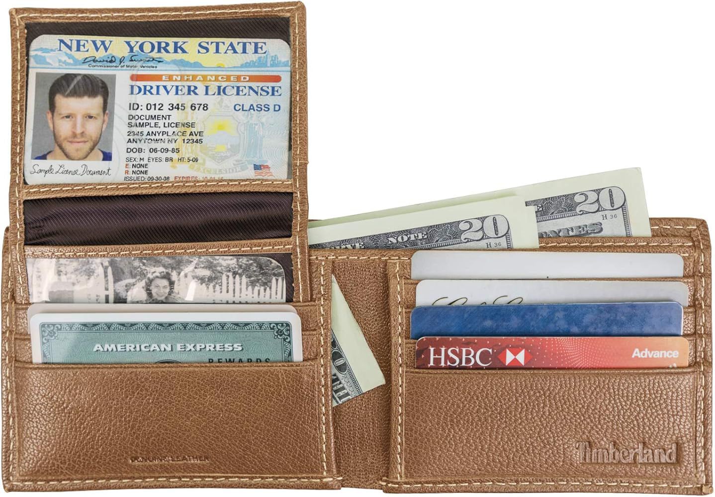 TIMBERLAND bifold genuine leather wallet