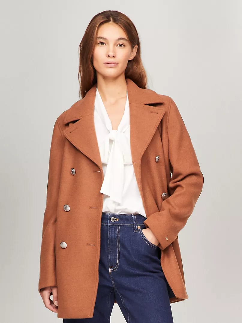 TOMMY HILFIGER Women's Double-Breasted Long Coat