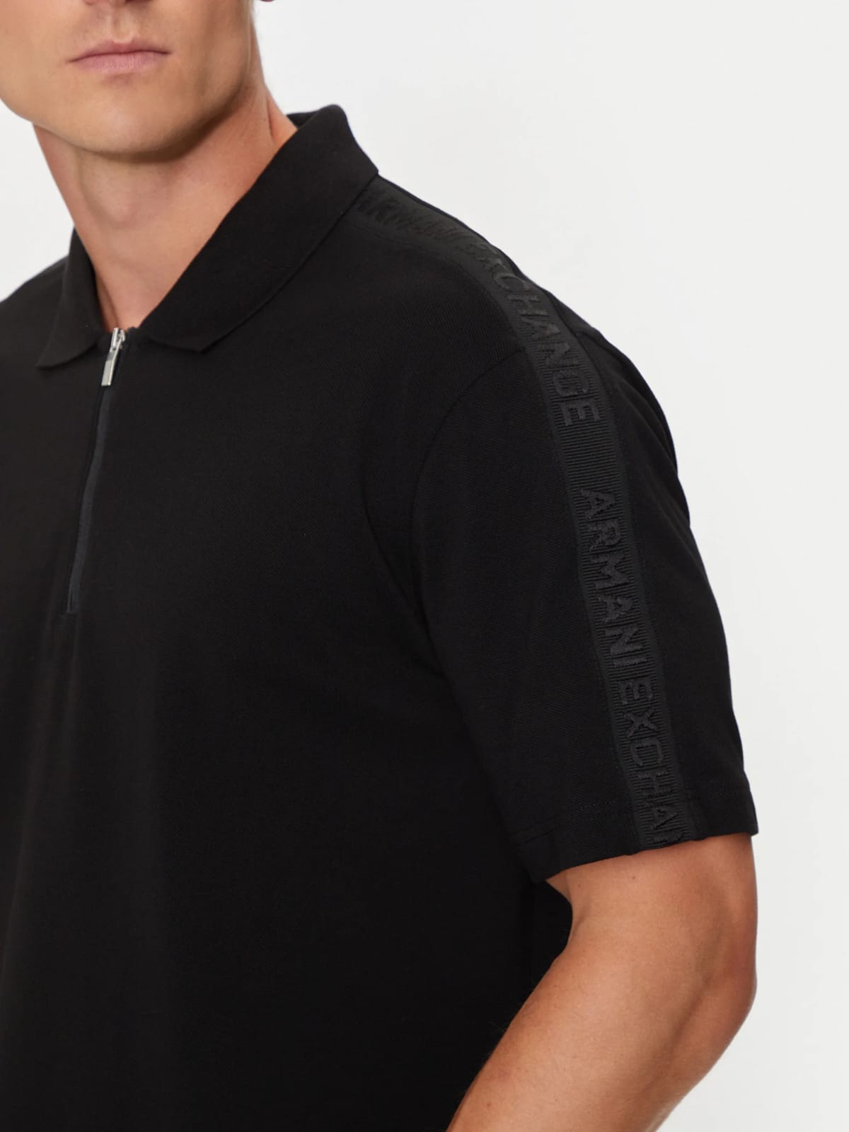Armani Exchange Men's Regular Fit Black Polo shirt