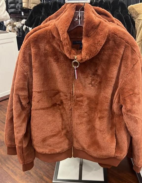 TOMMY HILFIGER Faux Fur Zip Sweatshirt