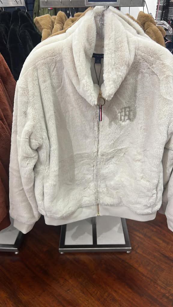 TOMMY HILFIGER Faux Fur Zip Sweatshirt