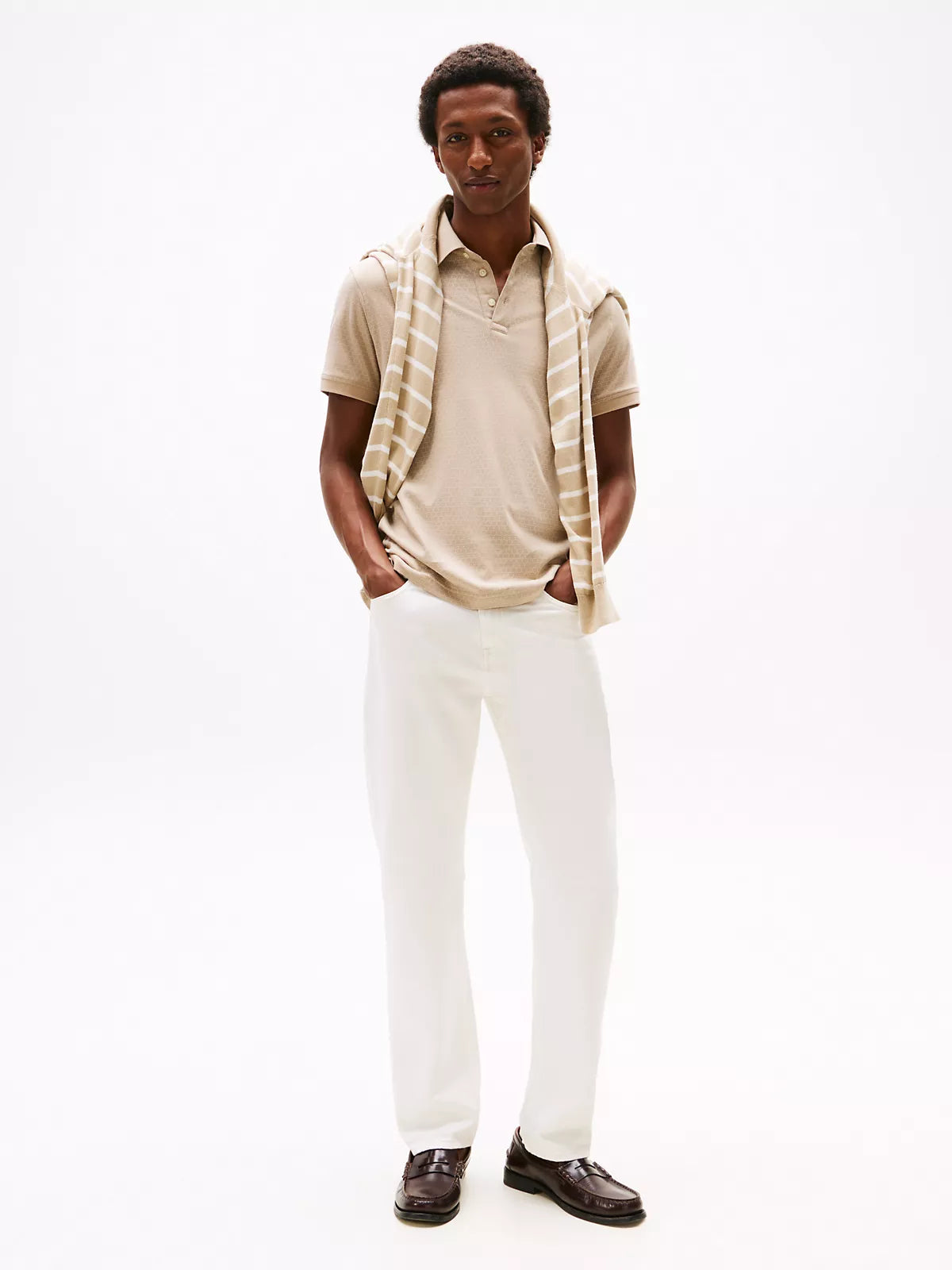 TOMMY HILFIGER Regular Fit Honeycomb Interlock Polo