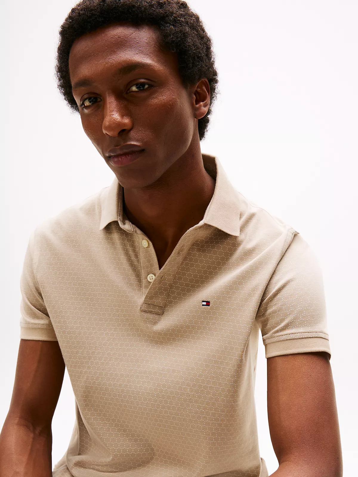 TOMMY HILFIGER Regular Fit Honeycomb Interlock Polo