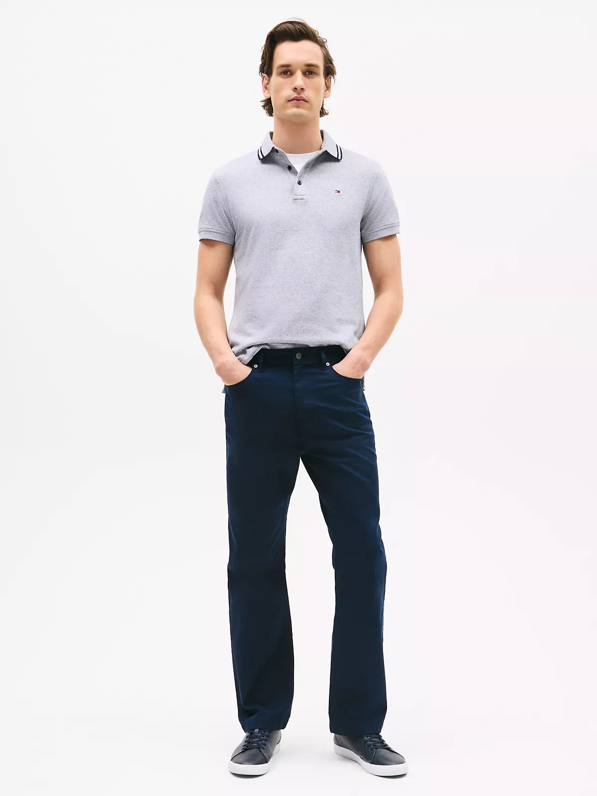 TOMMY HILFIGER Slim Fit Heathered Polo