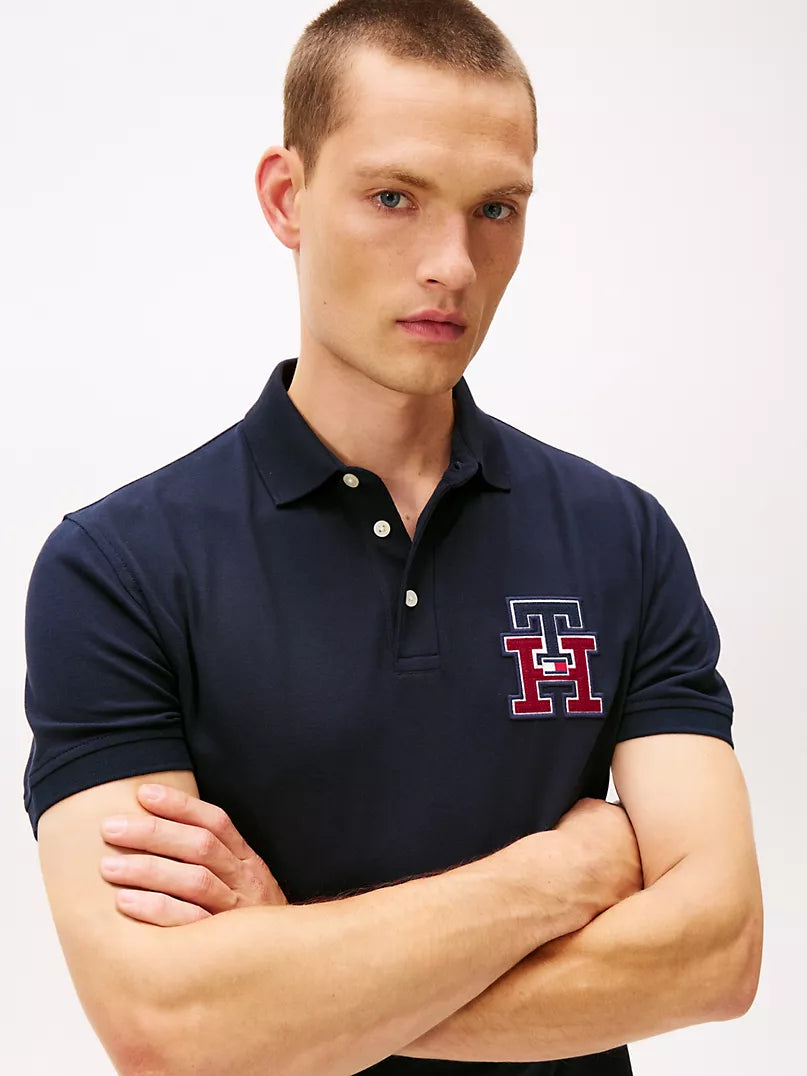 Tommy Hilfiger Regular Fit Textured Monogram Polo