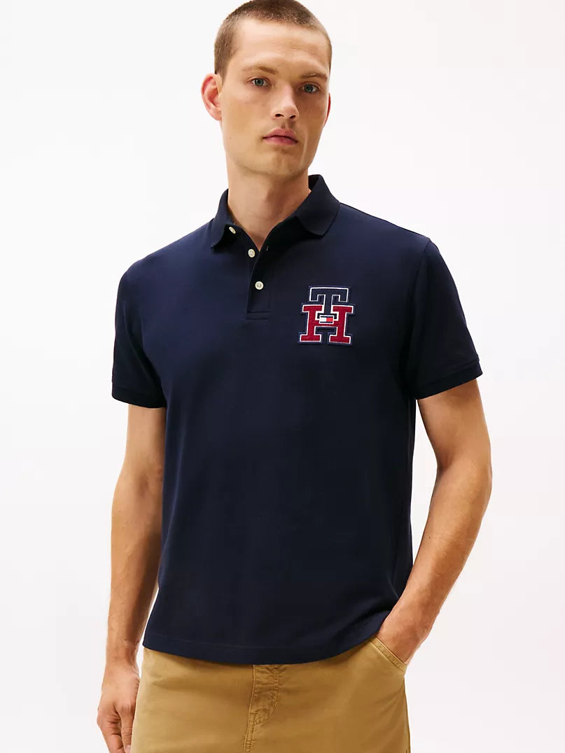 Tommy Hilfiger Regular Fit Textured Monogram Polo