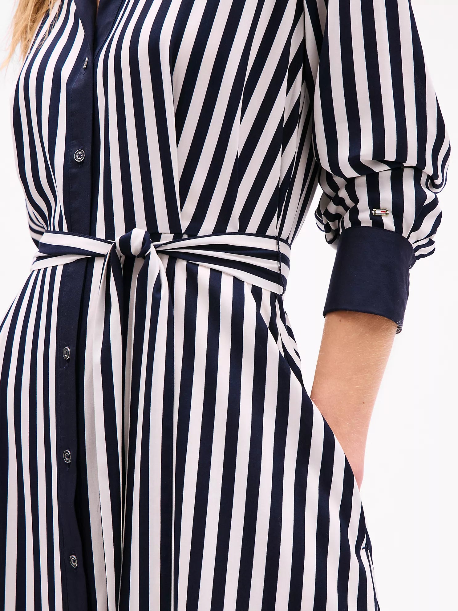 TOMMY HILFIGER Striped midi shirt dress