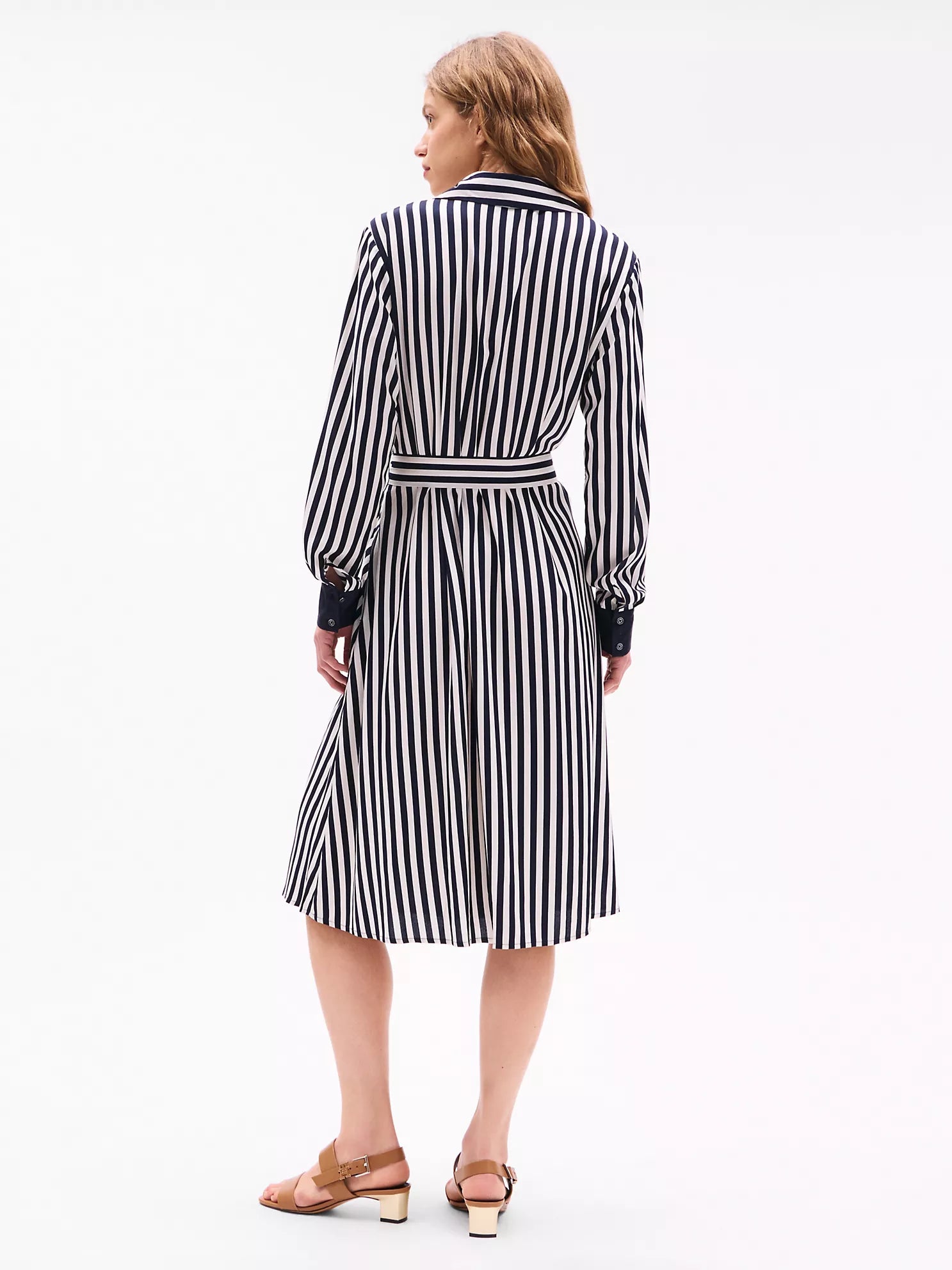 TOMMY HILFIGER Striped midi shirt dress