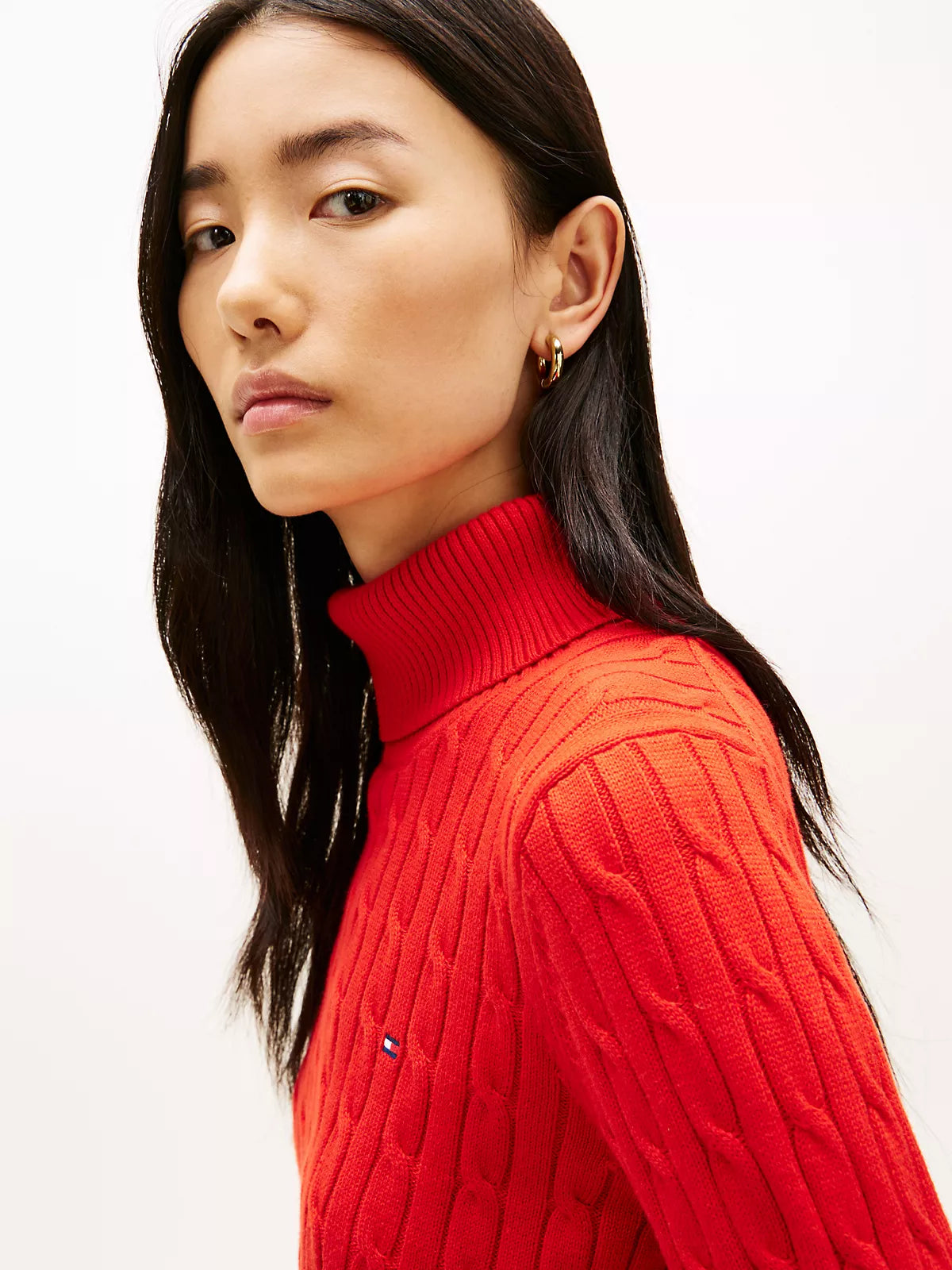 Tommy Hilfiger Cable Knit Turtleneck Sweater