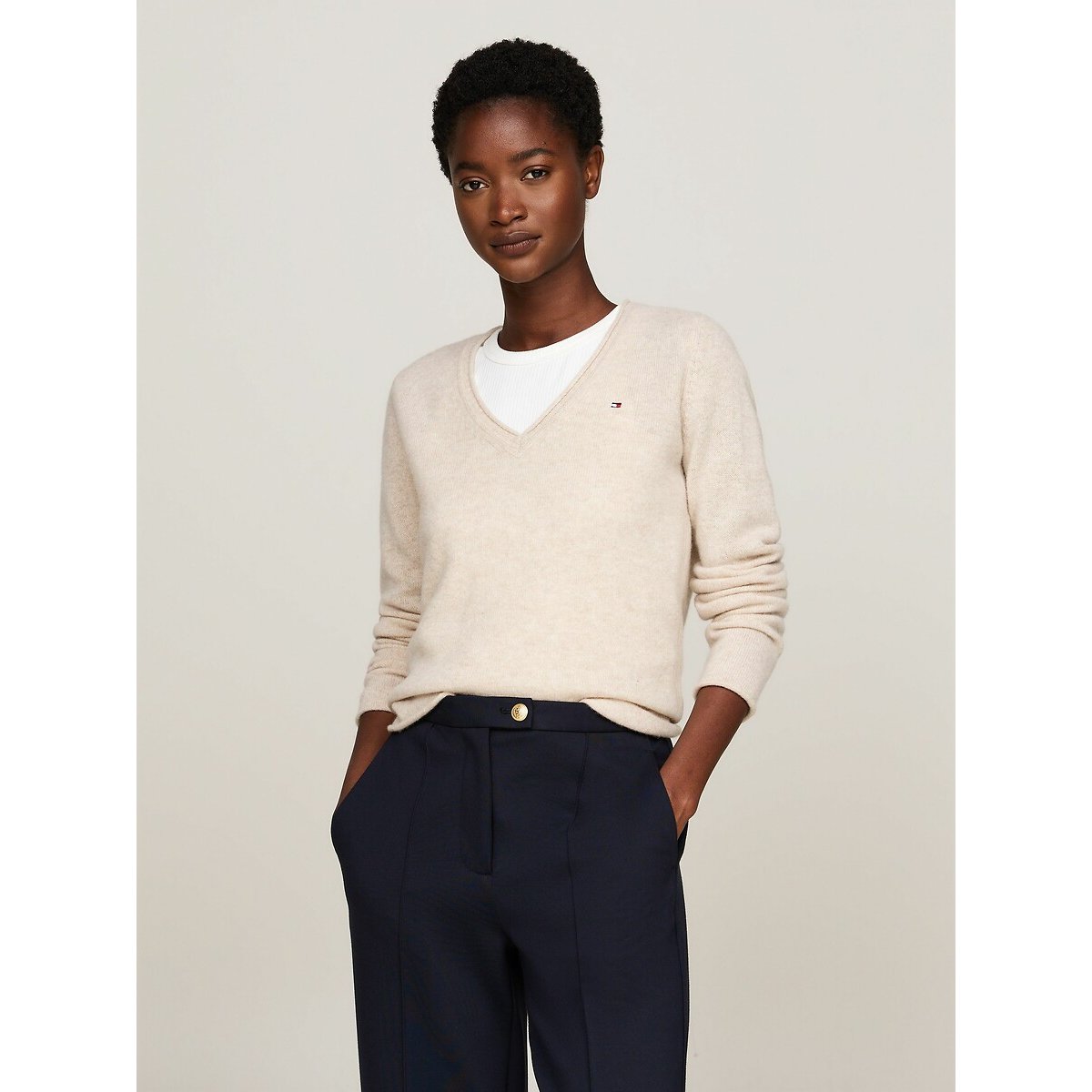 TOMMY HILFIGER Wool V-Neck Jumper