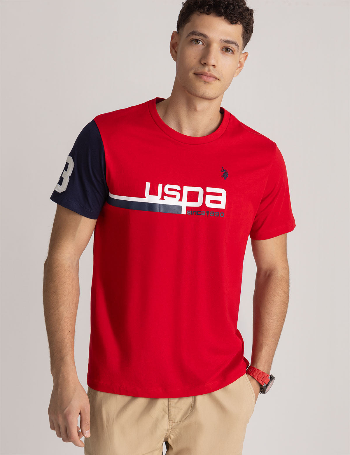 US POLO ASSN   Classic Graphic Crew Neck T-Shirt 100% Cotton Short Sleeve