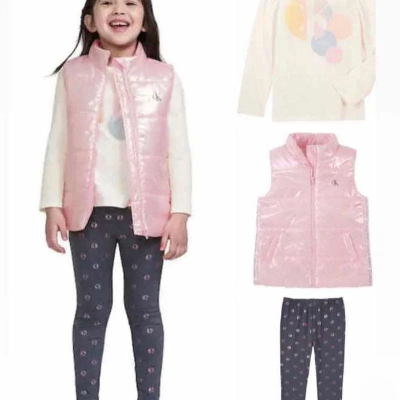 Calvin Klein Kids' Girls 3 Piece Vest Set