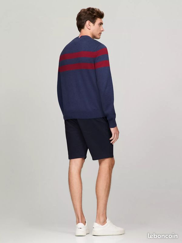 TOMMY HILFIGER Double Stripe Crewneck Sweater