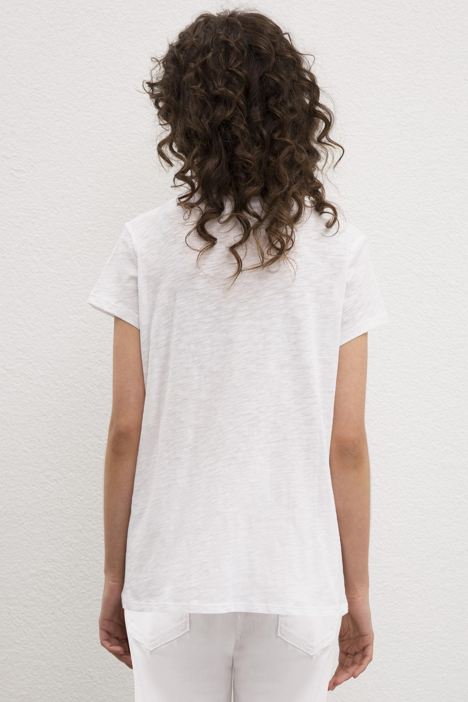 US. POLO ASSN. Women's White Crew Neck T-Shirt