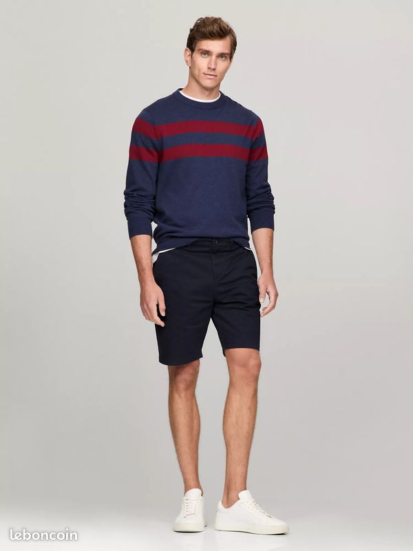 TOMMY HILFIGER Double Stripe Crewneck Sweater