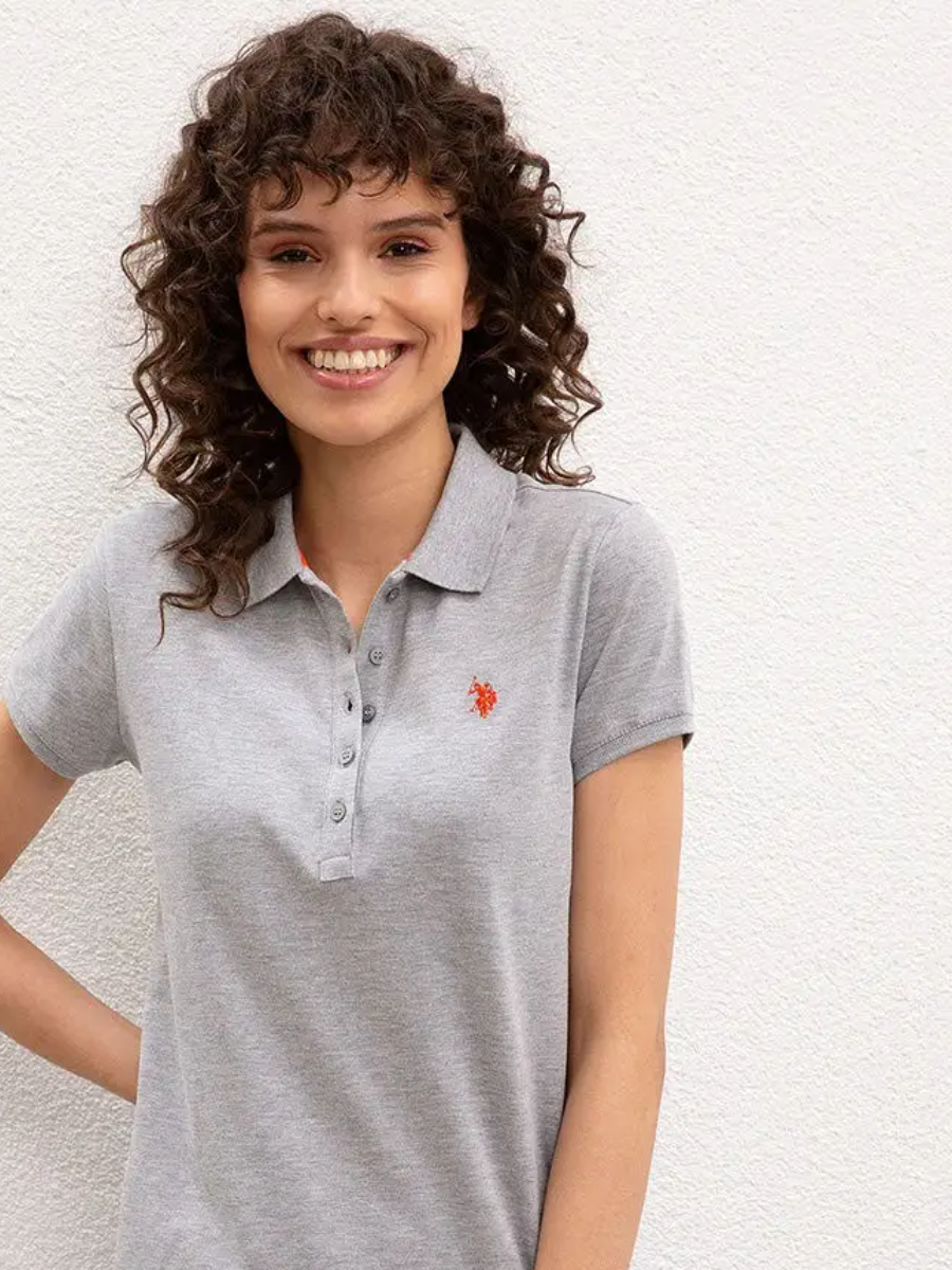 US. POLO ASSN. Women's Short Sleeve Straight Polo Shirt