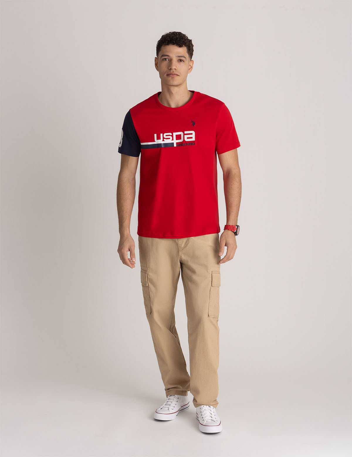 US POLO ASSN   Classic Graphic Crew Neck T-Shirt 100% Cotton Short Sleeve