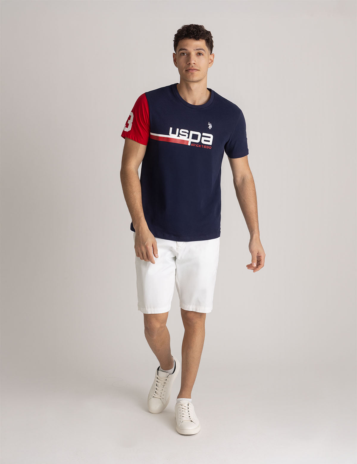 US POLO ASSN   Classic Graphic Crew Neck T-Shirt 100% Cotton Short Sleeve