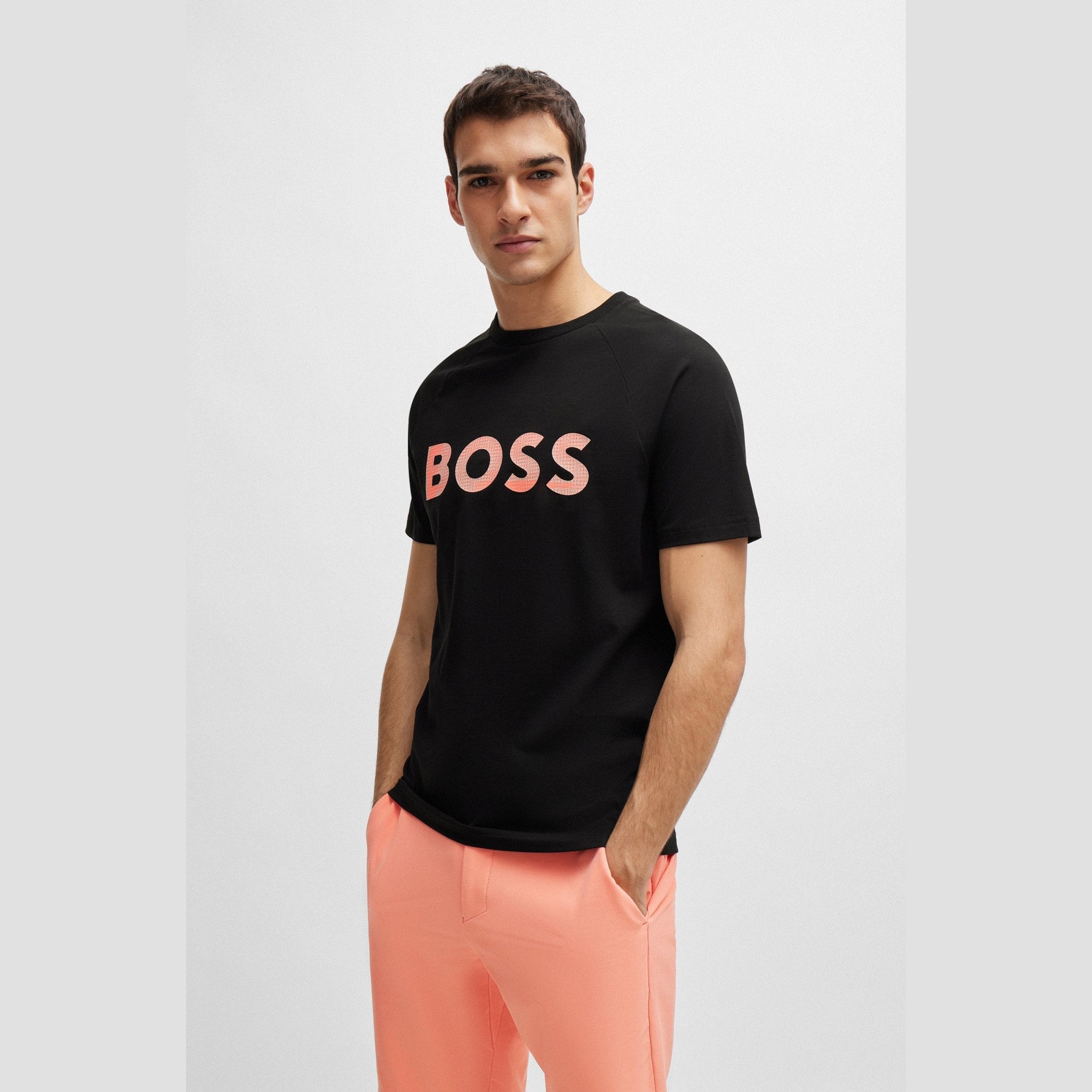Boss Men's T-Shirt Teebero Regular Fit in black - HIPPO US Brands HUGGO BOSS