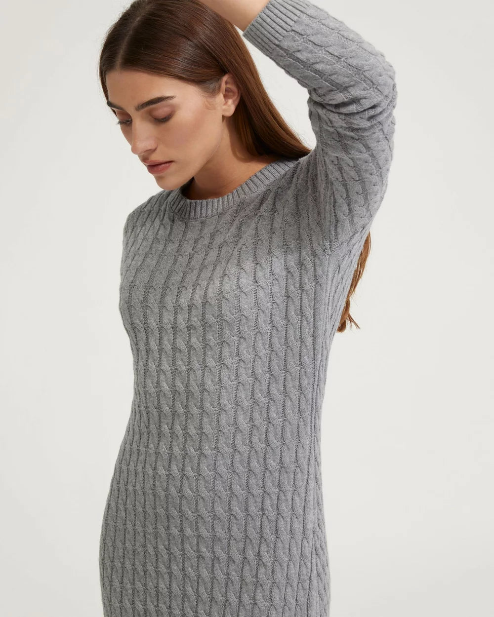 TOMMY HILFIGER Soft Wool Cable Knit Dress - Red | Very Ireland