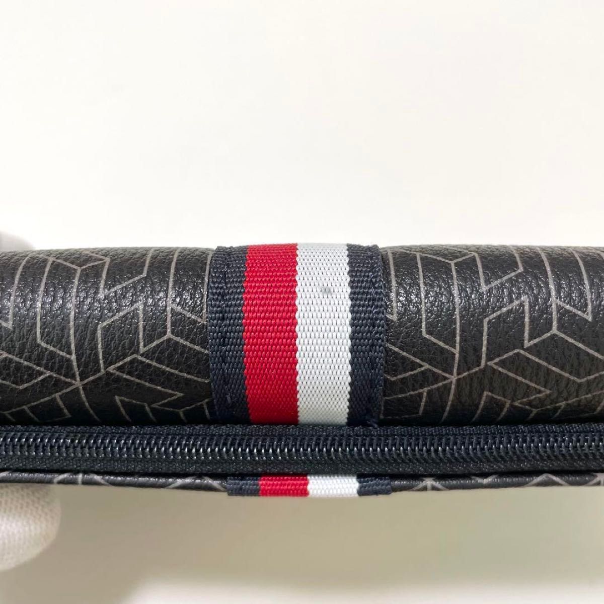 TOMMY HILFIGER long wallet, card case, all-over logo print, black