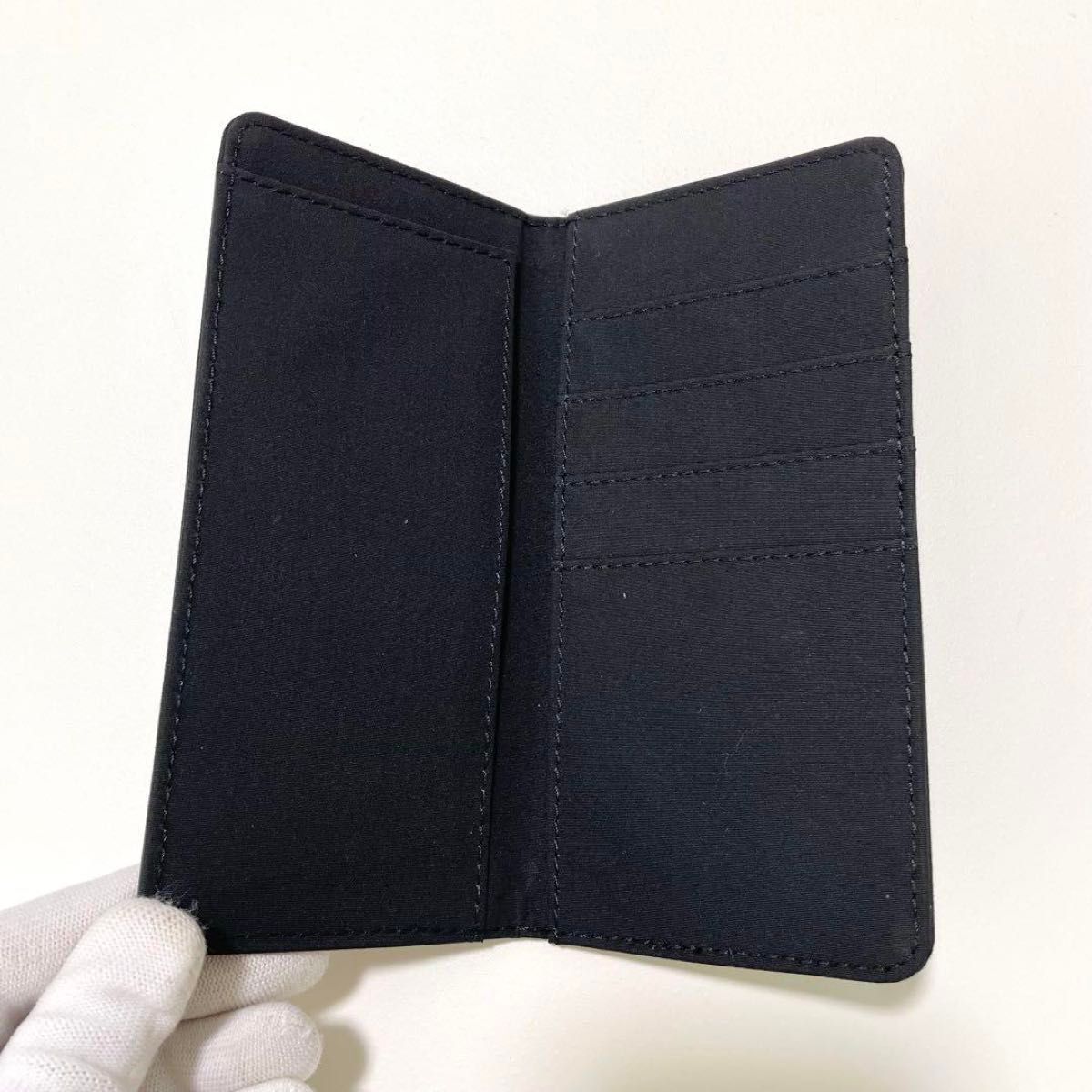 TOMMY HILFIGER long wallet, card case, all-over logo print, black