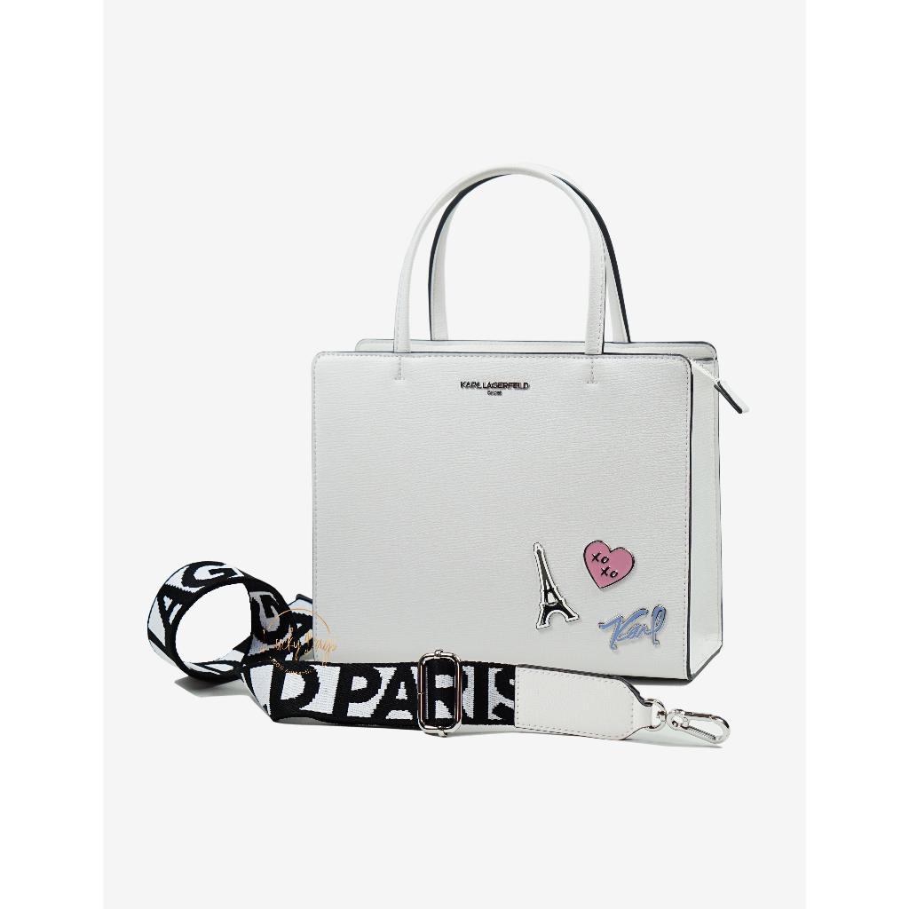 KARL LAGERFELD PARIS MAYBELLE TOP HANDLE SATCHEL PURSE CROSSBODY