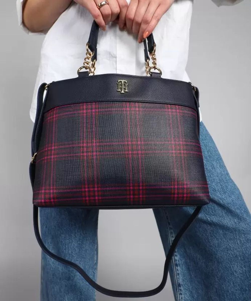 Tommy Hilfiger Navy & Pinnacle Pink Shoulder Bag