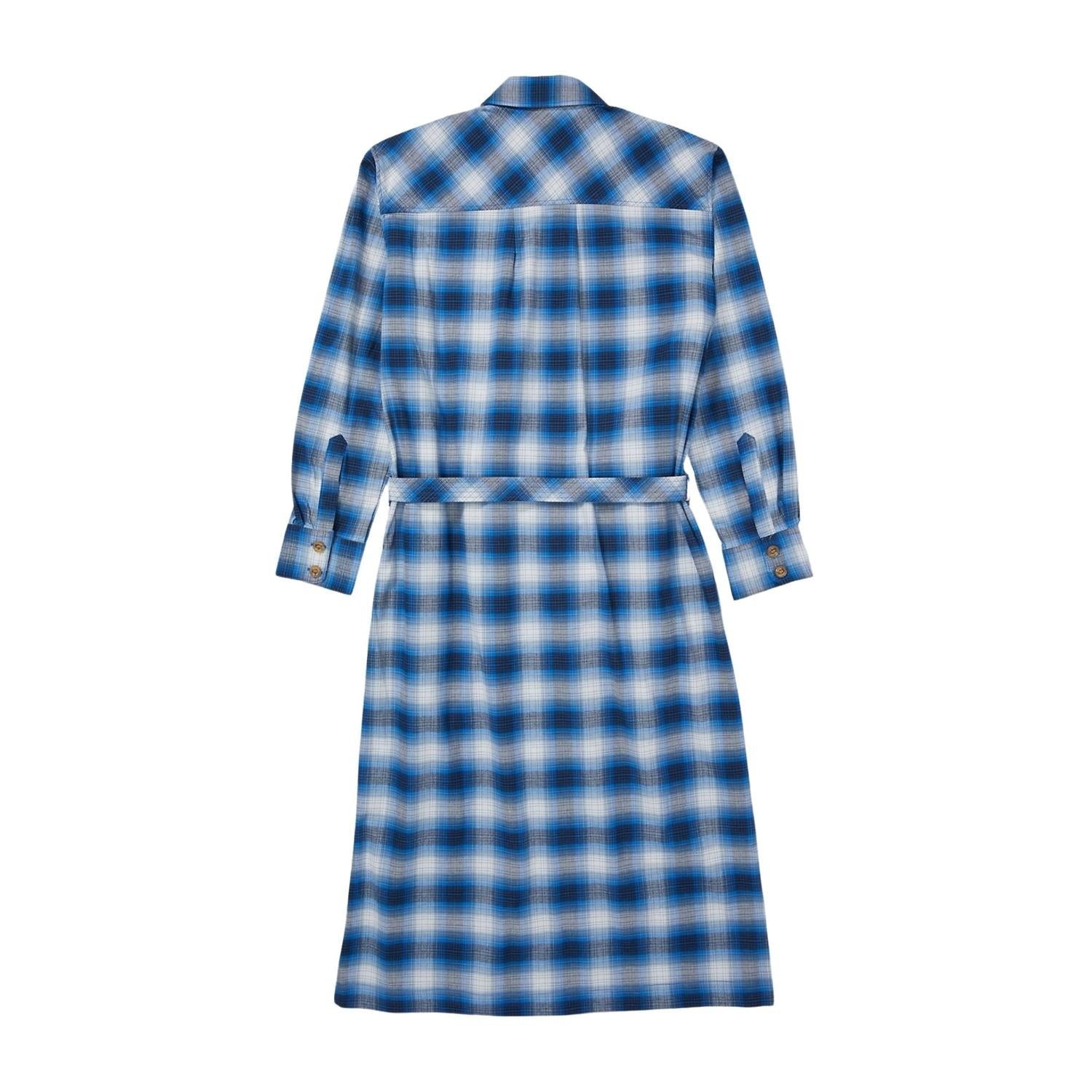 TOMMY HILFIGER Women Plaid Belted Shirt Dress, Blue Combo