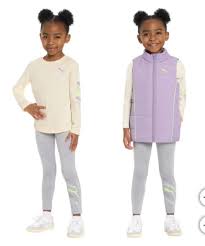 NEW Puma Toddler Girls 3 piece Vest, pant, shirt set