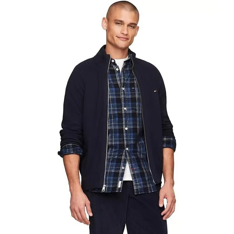 TOMMY HILFIGER SWEATER M COTTON ZIP THROUGH TH