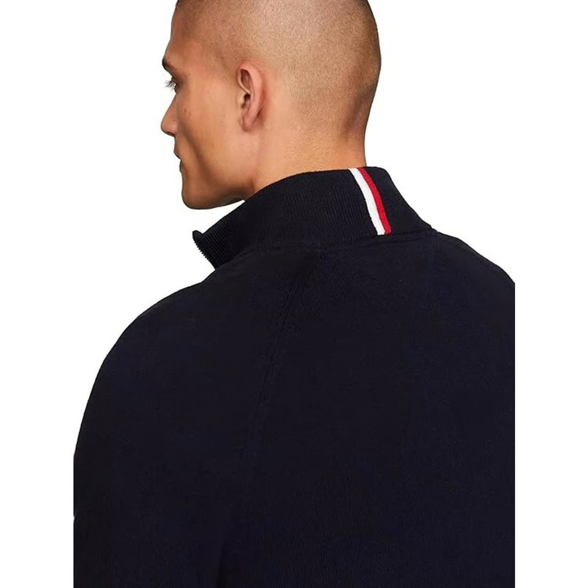 TOMMY HILFIGER SWEATER M COTTON ZIP THROUGH TH